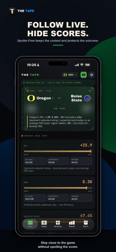 Scores stay hidden until you tap.